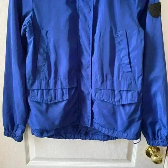 Roots Canada Windbreaker Jacket Lightweight Hooded Zip Up Cobalt Blue XS - Picture 5 of 15